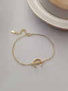 Sterling Silver Crescent Moon and Stars Dainty Bracelet