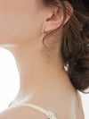 Luxurious natural mother-of-pearl hoop earrings