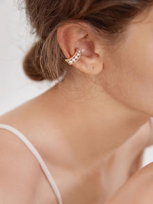  Marie Jane French-style pearl and cubic zirconia ear hanging