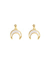 Moon and Sixpence French-style Shell Mother-of-Pearl Gold-plated Star Earrings