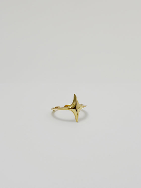 Korean-inspired Sterling Silver Star Ring with Heavy Metal Vibes