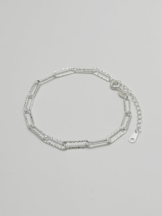 Korean-style Sparkling Chain Design Sterling Silver Bracelet