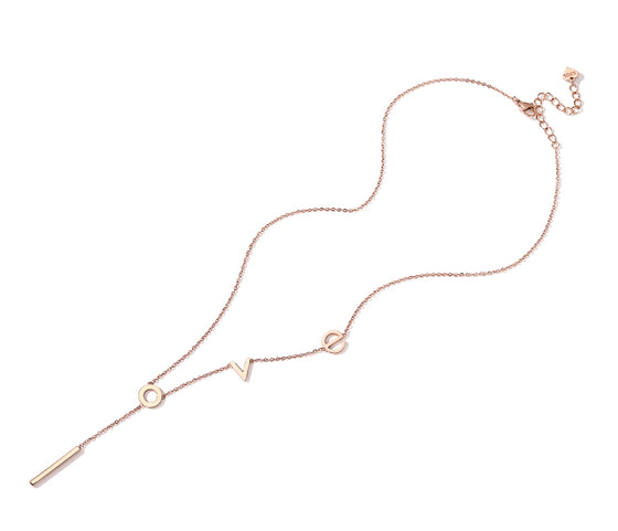 Love Necklace Clavicle Chain Unique Design Sense Letter Pendant
