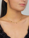 Sterling Silver Minimalist Chic Layered Zircon Collar Necklace