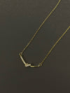 Gold Plated Diamond Casual Knot Necklace