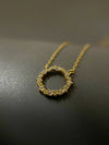 Gold Legend Diamond-Encrusted Circle Necklace