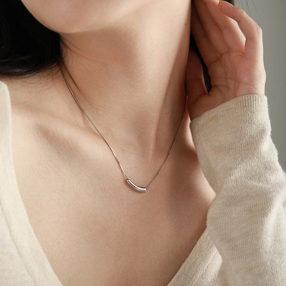 Golden or Silver Geometric Water Drop Collarbone Necklace