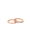 Rose Gold Luxury Roman Numeral with Diamond Ring Set