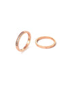 Rose Gold Luxury Roman Numeral with Diamond Ring Set