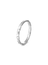Sterling Silver Hammered Texture Minimalist Fine Band Ring