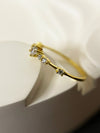 Gold Ultra-Fine Delicate 7-Diamond Ring