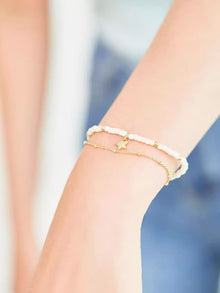  Golden Stardust Pearl Bracelet